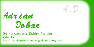 adrian dobar business card