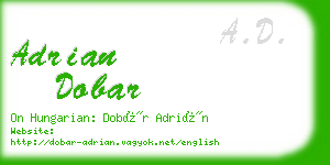 adrian dobar business card